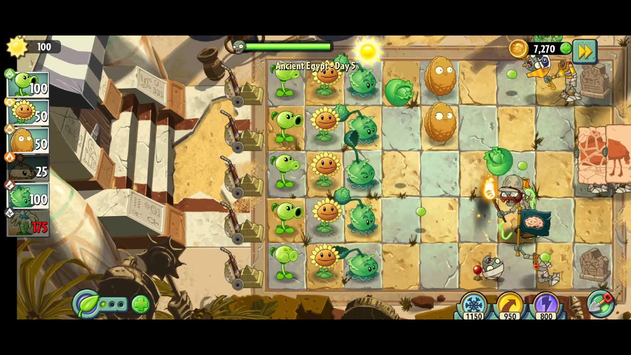 PLANTS VS. ZOMBIES 2 - ANCIENT EGYPT - GAMEPLAY PART 2 [TV GAME HD4K]