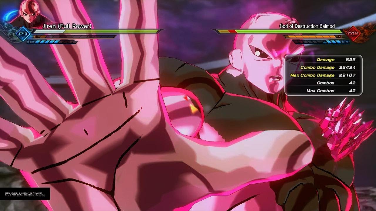 SuperVillain Jiren Full Power Destruction Ultimate Combo (Backhit Tech) | DragonBall Xenoverse 2