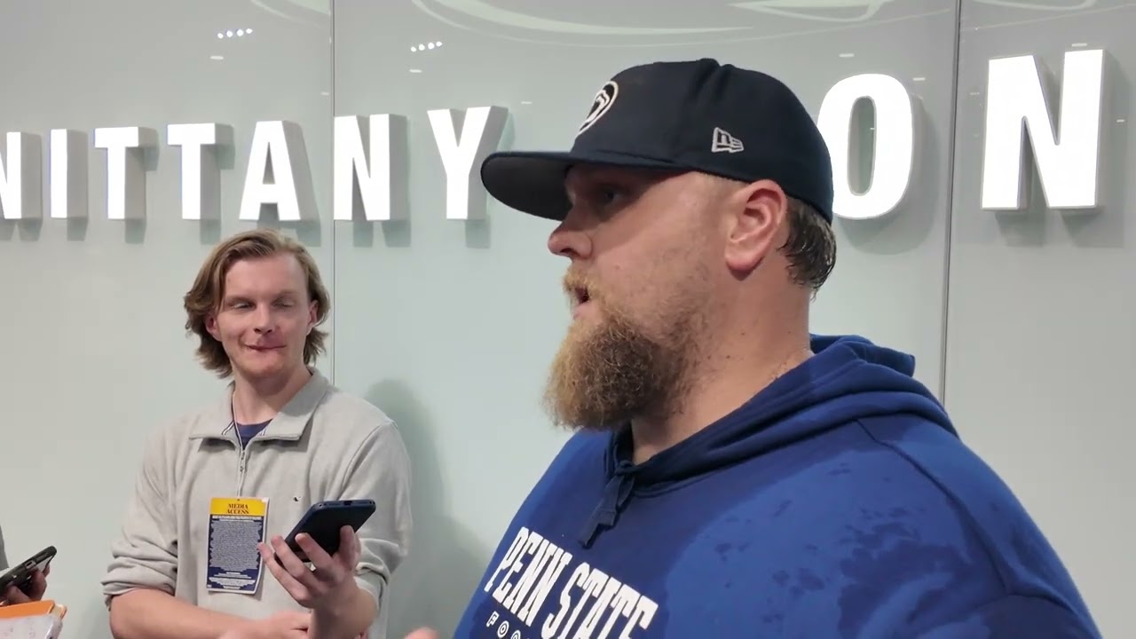 Penn State OL Coach Ryan Clanton gives camp report on unit