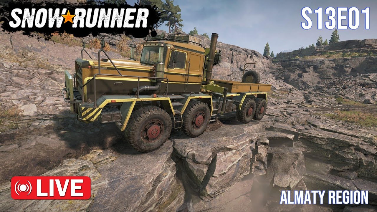 Snowrunner Live S13E01 - Finding Crumbling Rocks - Chat Picks the Truck !rules