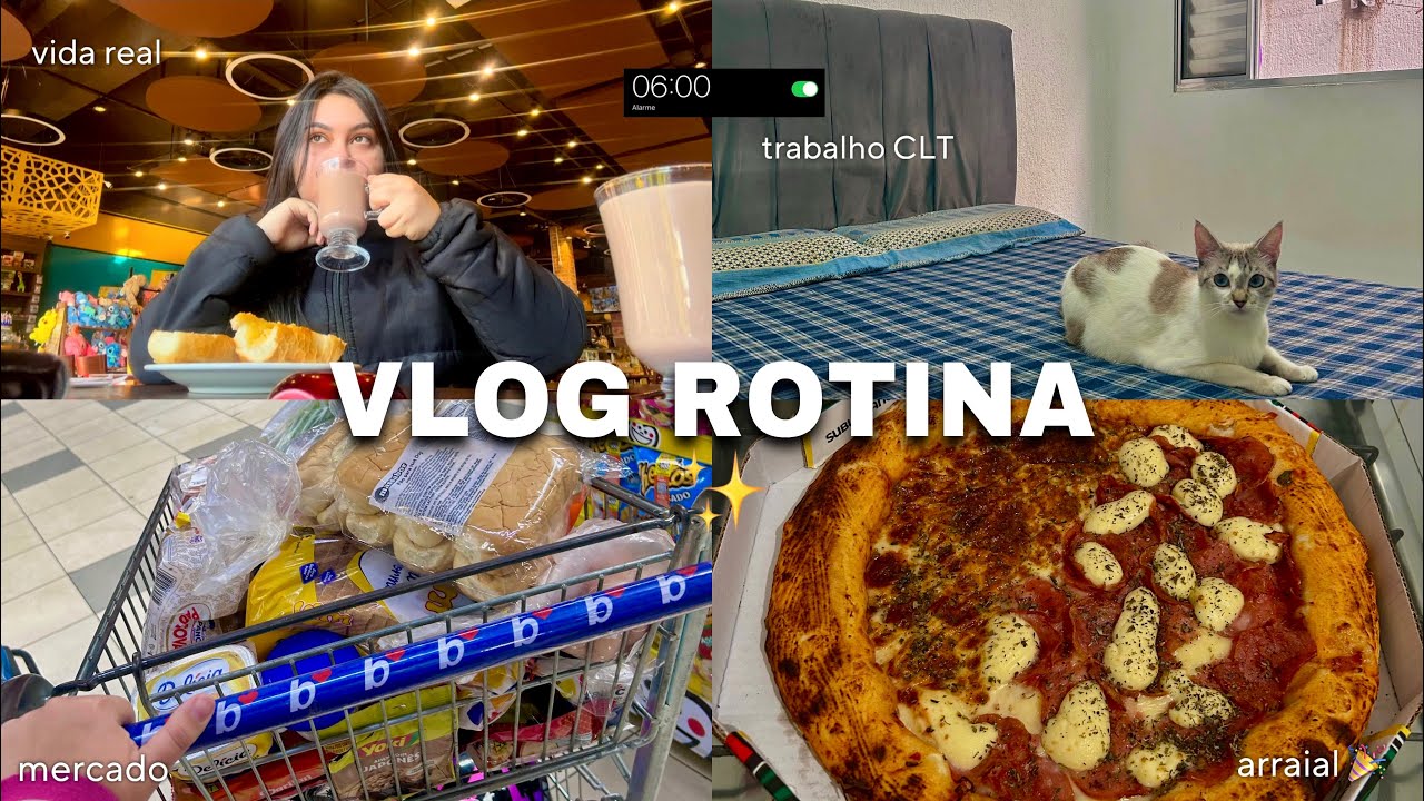 VLOG VIDA REAL TRABALHANDO CLT | rotina produtiva, dona de casa, mercado, arraial e mais..👩🏻‍💻✨🩷🛒