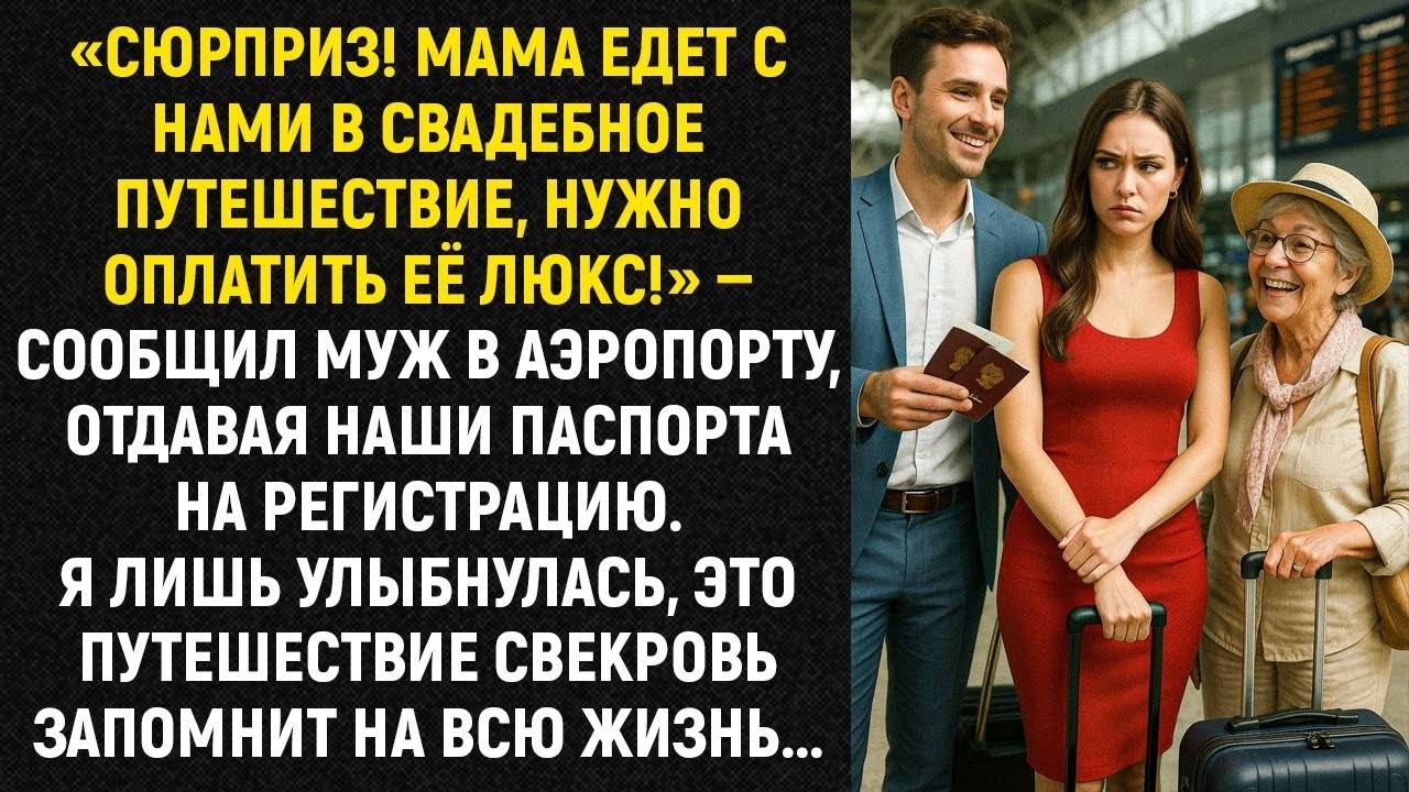 «Сюрприз! Мама едет с нами в свадебное путешествие , нужно оплатить её люкс!» сообщил муж в аэроп