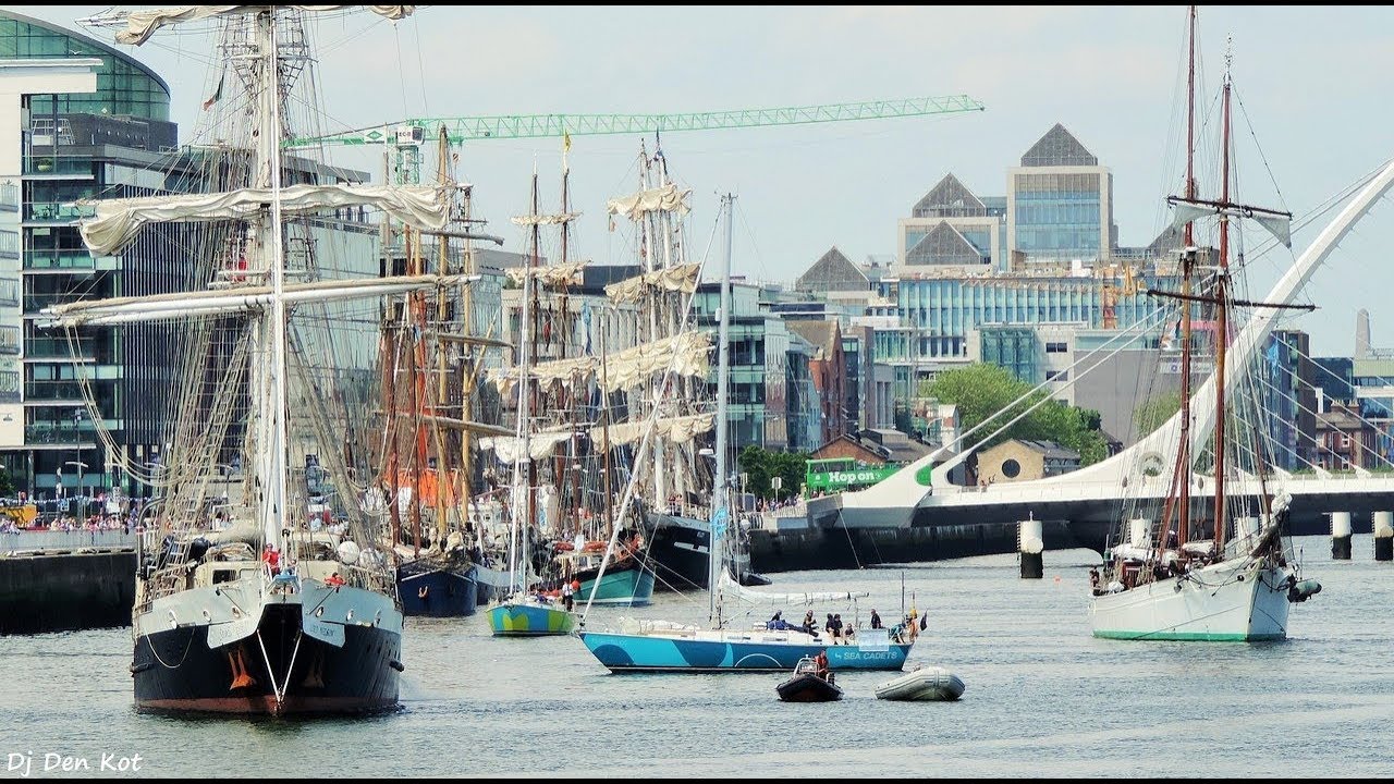 The Tall Ships Regatta 2018 leaving Dublin