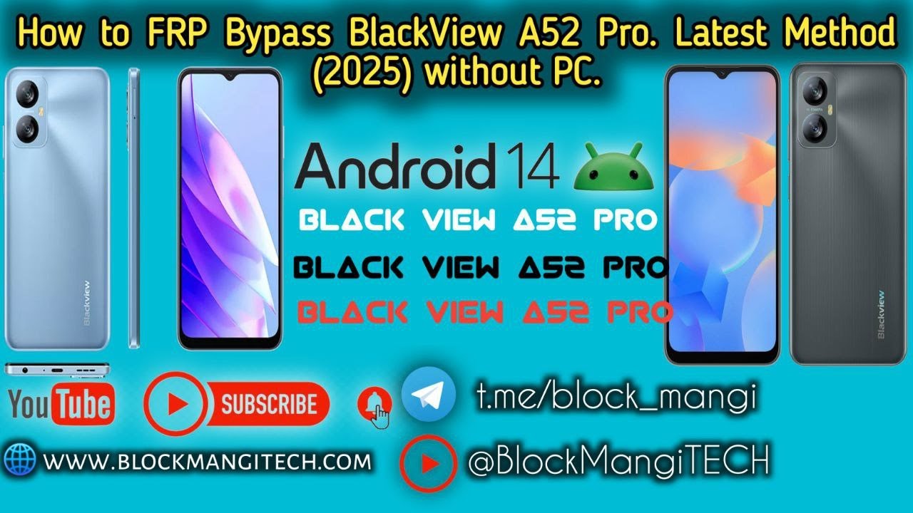 How to FRP Bypass BlackView A52 without PC. Latest Method (2025)