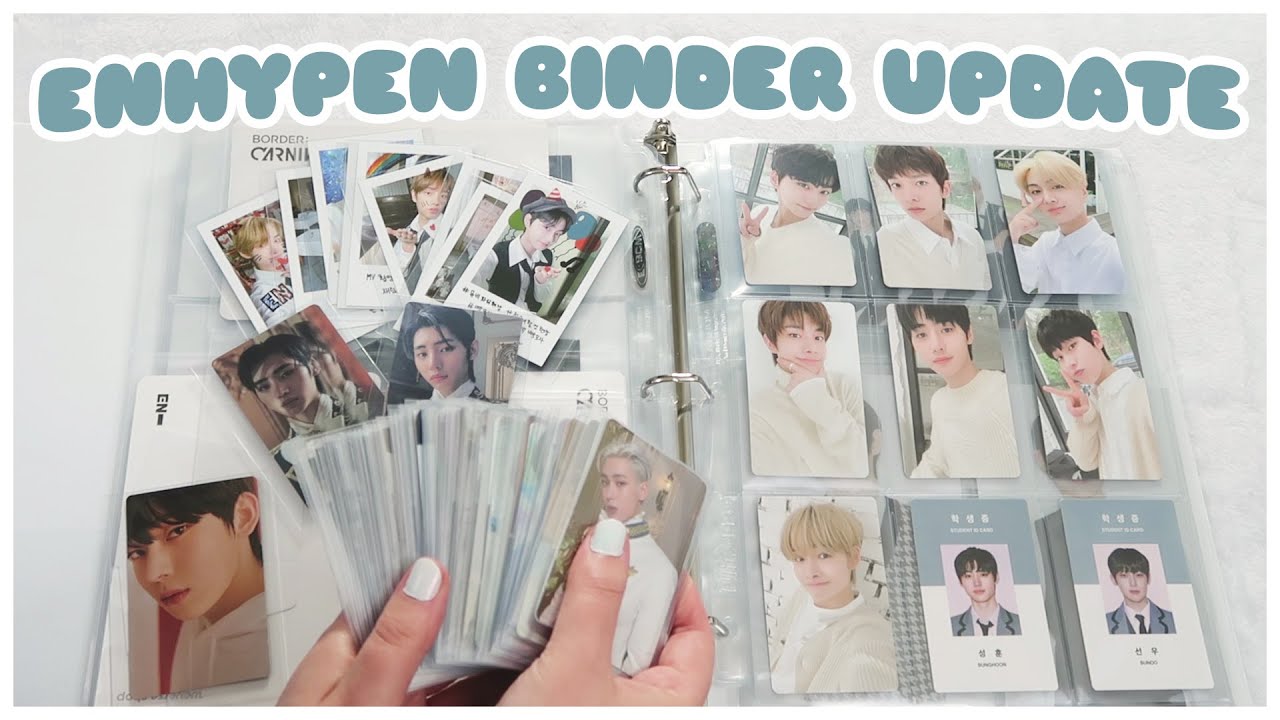 ☁️ Organizing + Storing New ENHYPEN Photocards in my Binder | Finishing Carnival - Sunghoon + Sunoo