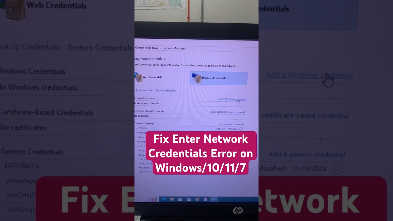 How to fix Enter Network password  Credentials in Windows 10/11/7
