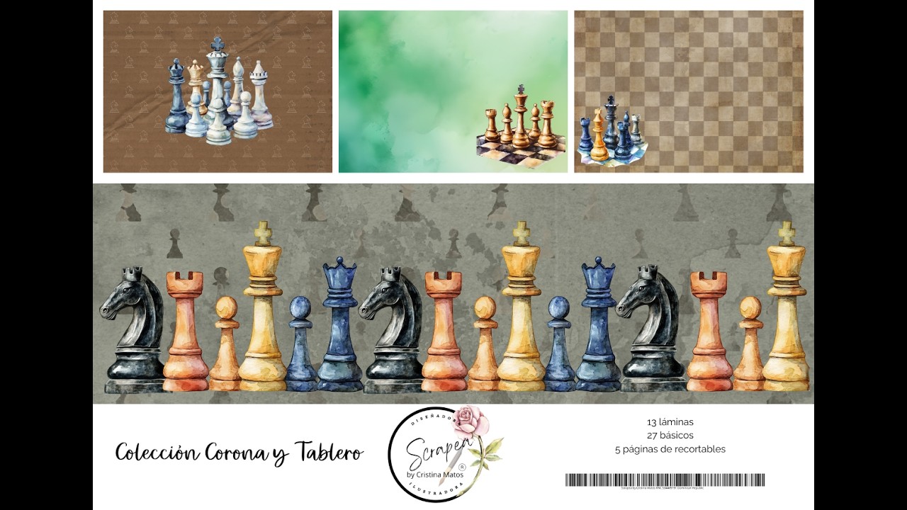Colección Corona y Tablero   Scrapea by Cristina Matos