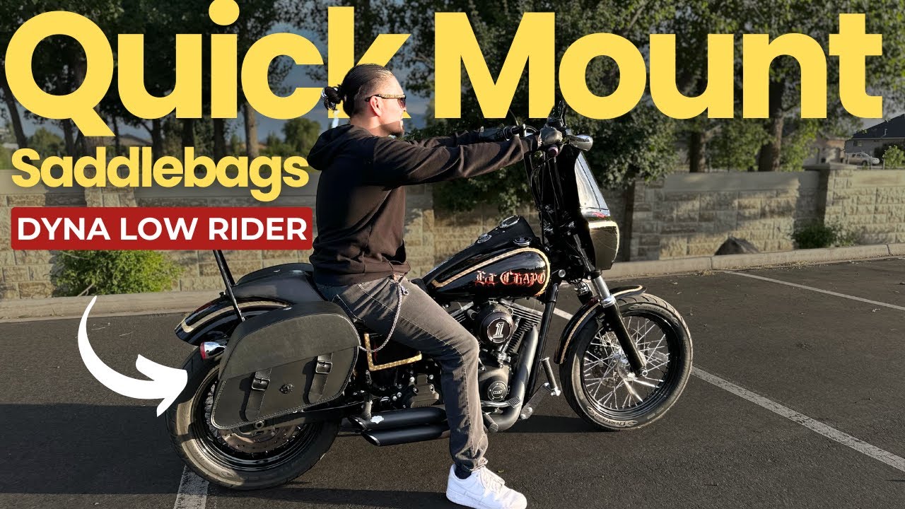 Newest Time-Saving Quick Mount Leather Saddlebags