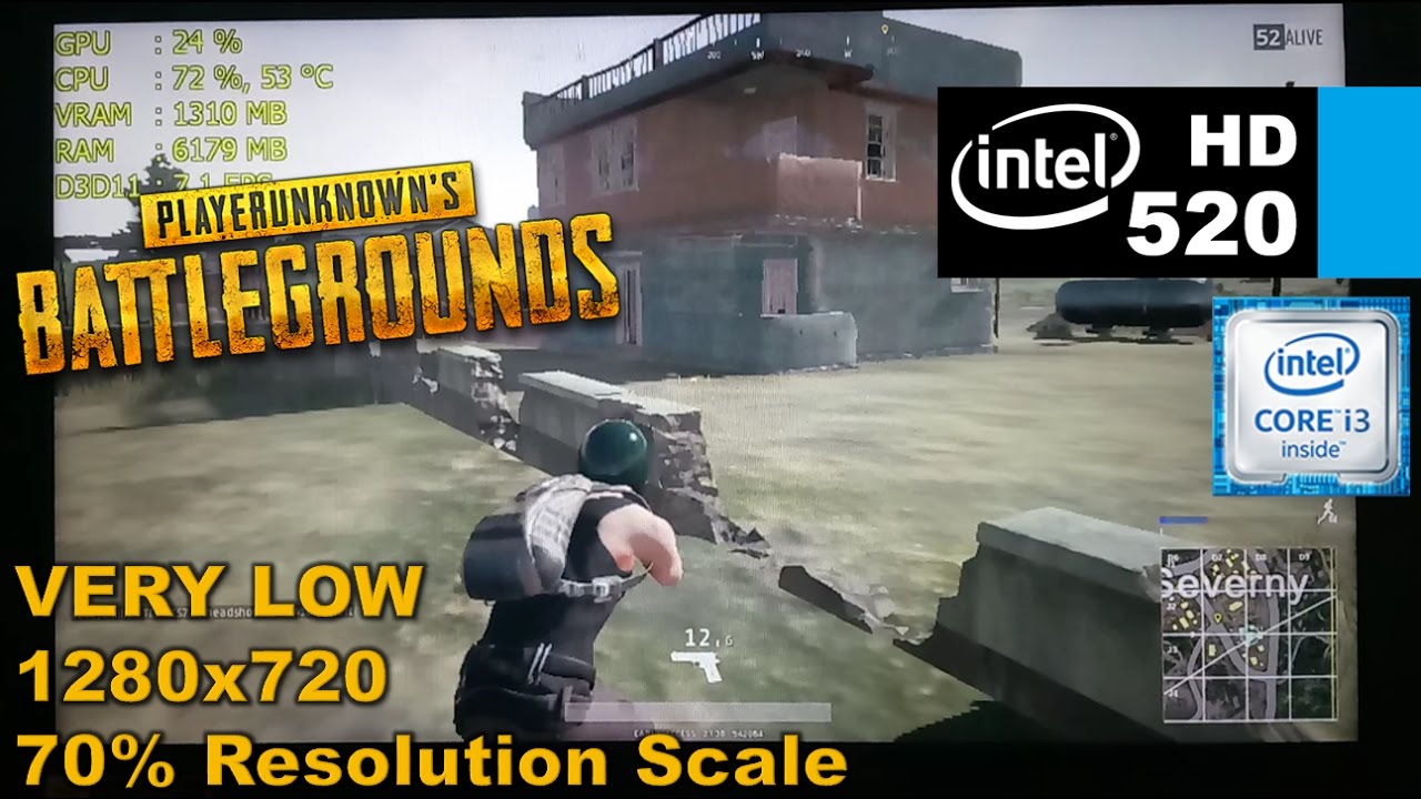 Intel HD 520 | Playerunknown's BATTLEGROUNDS [i3 6100u] Very Low Settings