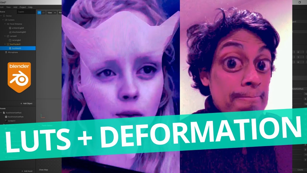 Spark AR Tutorial - Face Deformation with Blender + LUT  (EN Captions)