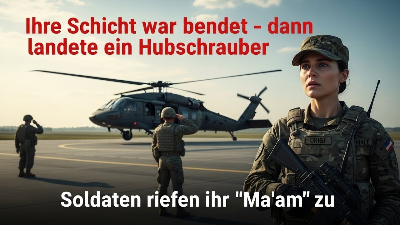 Ihre Schicht war beendet – dann landete ein Hubschrauber und die Soldaten riefen ihr „Ma’am“ zu.