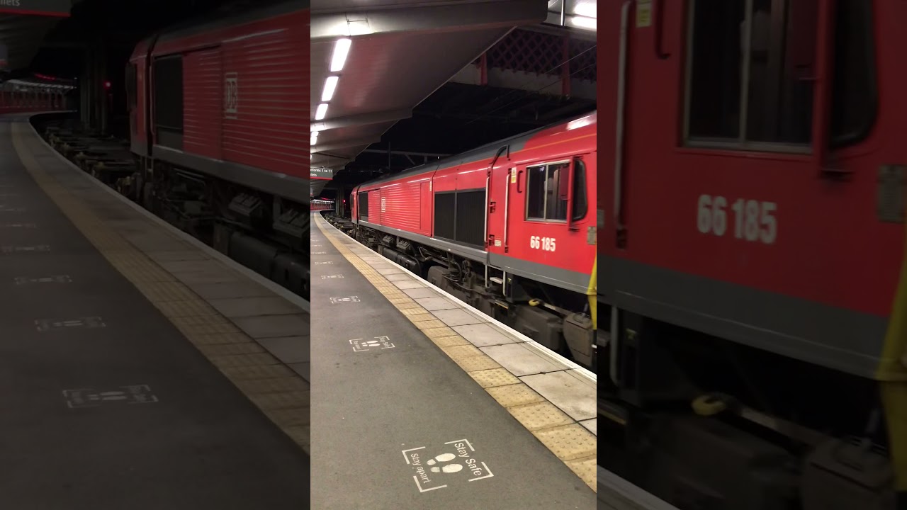 DB Cargo Class 66, 66185 departing Crewe