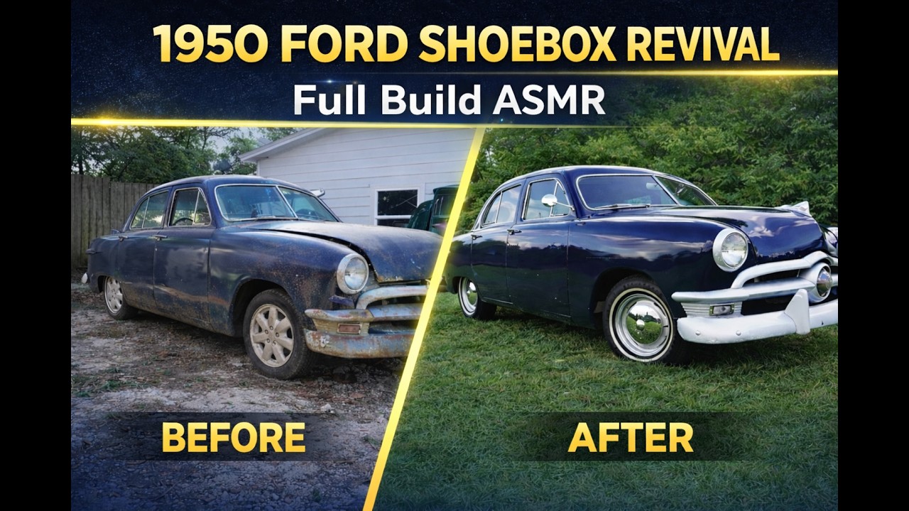 1950 Ford Shoebox Full Build Revival ASMR | No Talking No Music | Classic Car Restoration