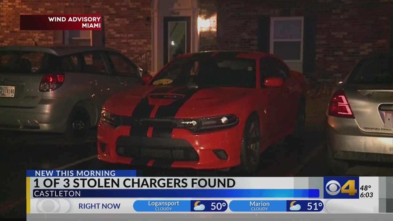 1 of 3 stolen Chargers found in Indianapolis