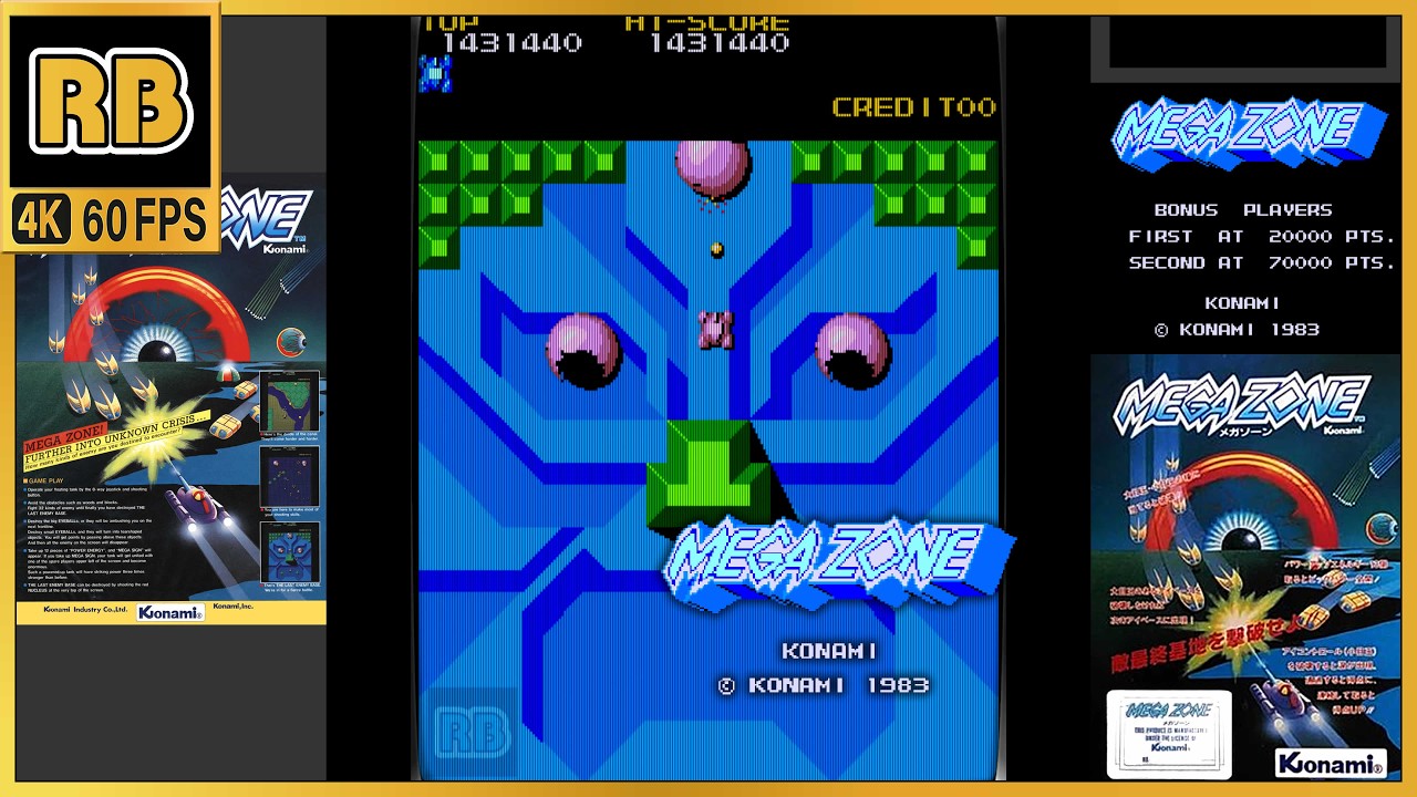 1983 [RB 4K 60fps] メガゾーン 1465070pts / Mega Zone Loop7 (chapter)