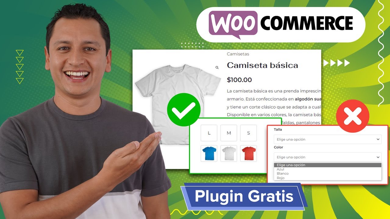 Como poner Tallas y Colores en Woocommerce | Productos Variables | Plugin Selector de Variaciones