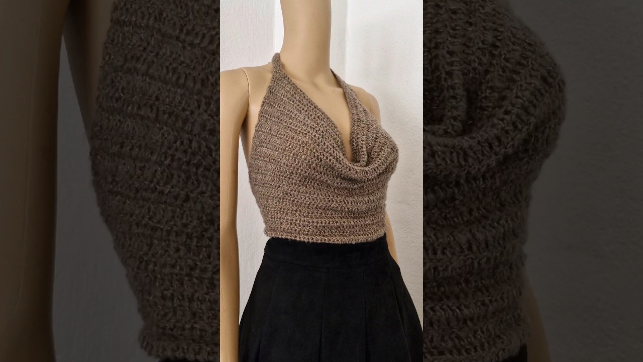 Tutorial 👆🏼 |Crochet cowl neck top