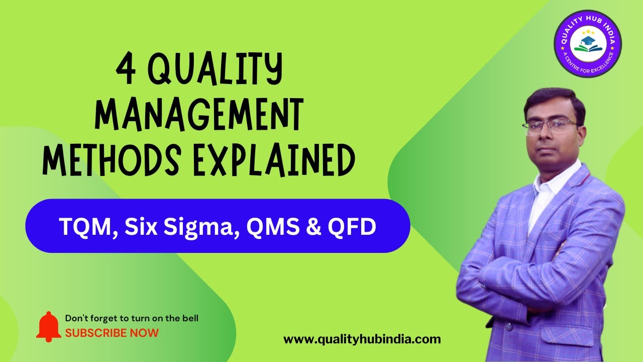 4 Quality Management Methods Explained | TQM, Six Sigma, QMS & QFD (English)
