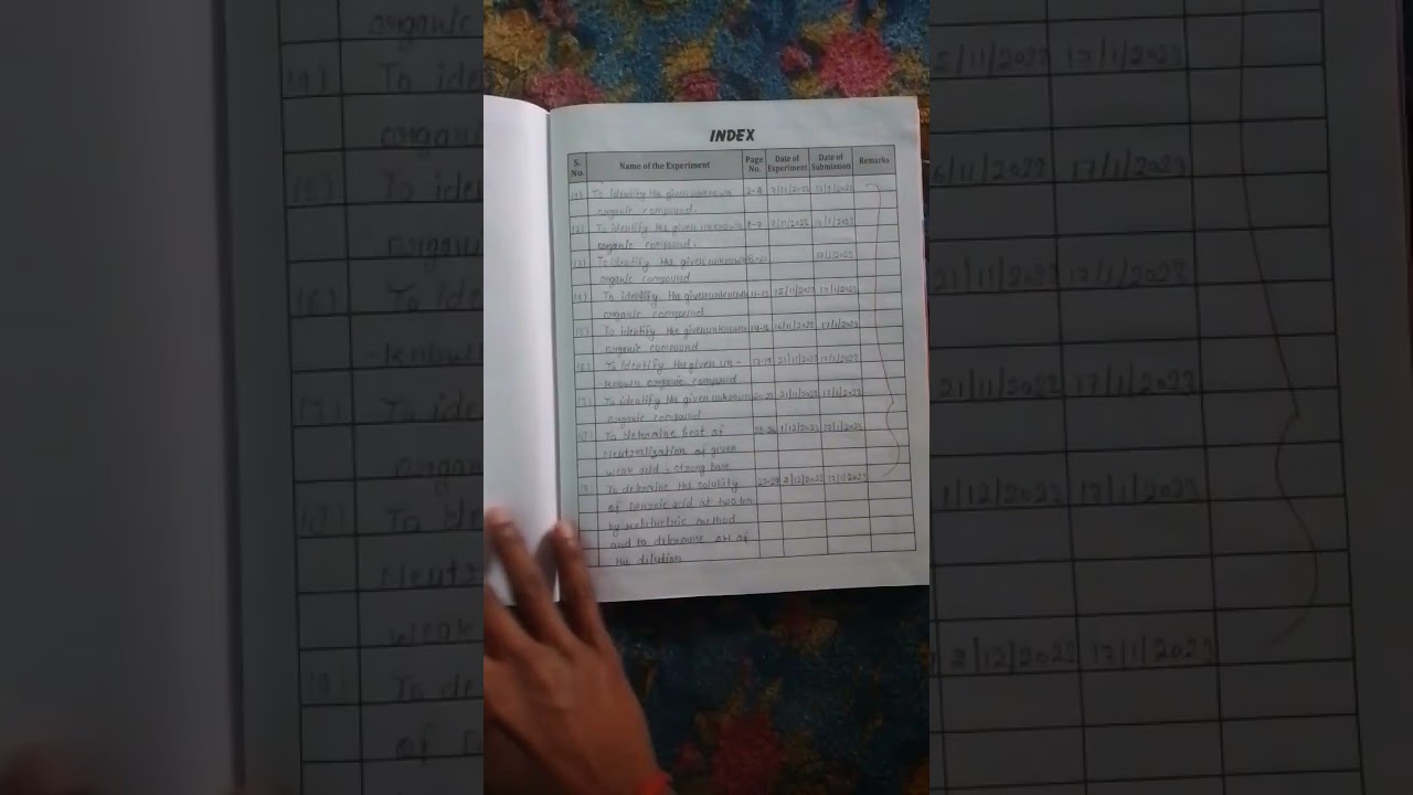 bsc chemistry practical file trending video bsc all year
