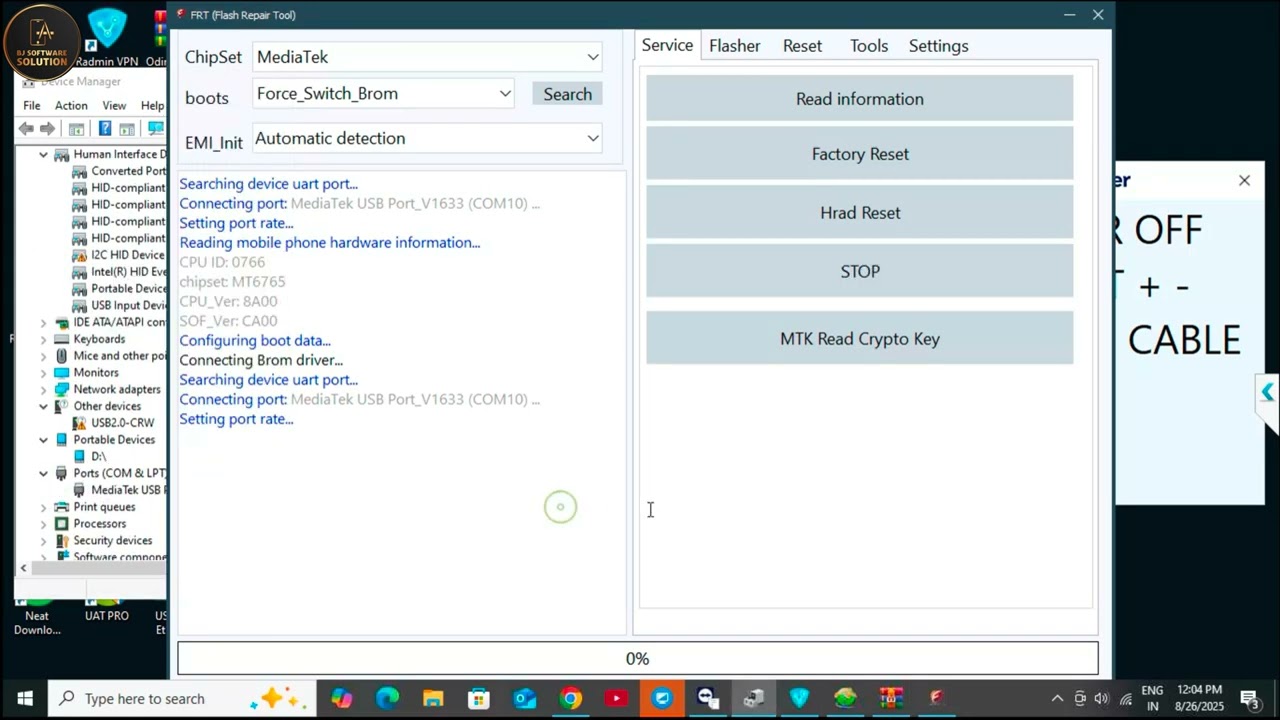 Samsung Galaxy A10s (SM-A107F) Pratten and Frp Unlock With FRT Tool Done By BJ Software Solution