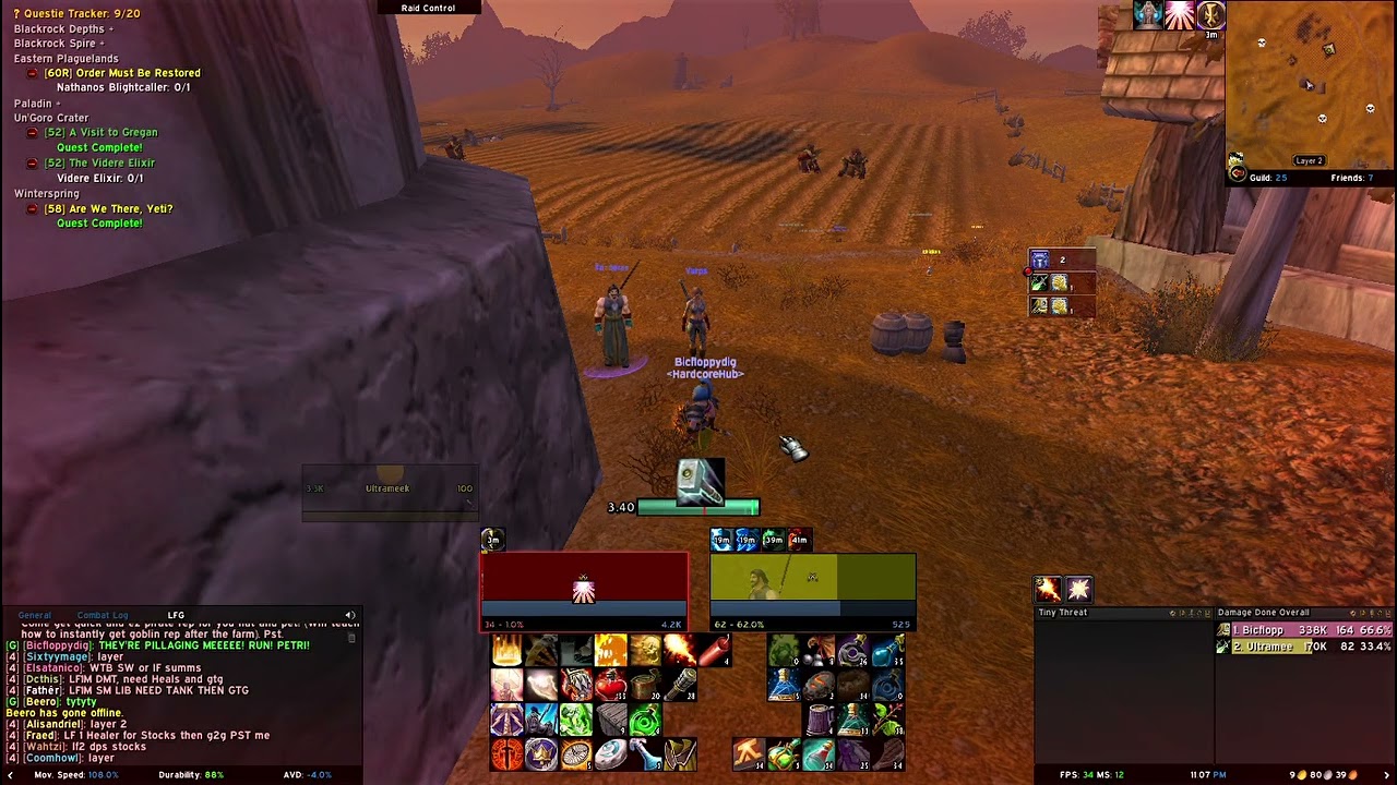 WoW hardcore dying to defias pillagers at 60