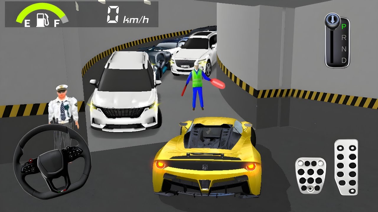 New Lamborghini Car Stuck In The Parking Garage - 3D Driving Class - 2026 Simulation Car Game