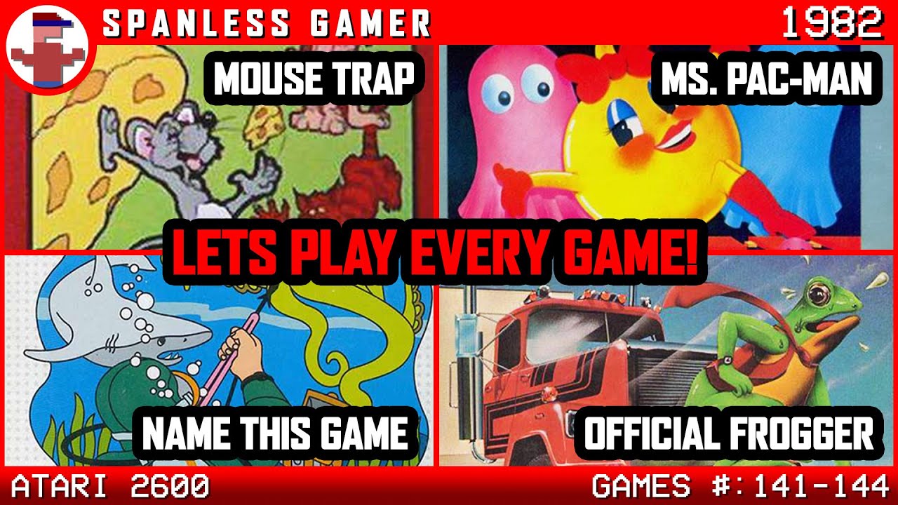 Name this Game and Win $10,000, Mouse Trap, Ms. Pac-Man, and The Official Frogger on the Atari 2600