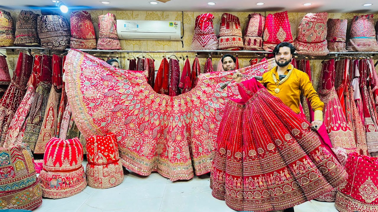 होलसेल दामो में मिलेगी डिज़ाइनर लहंगे की कलेक्शन ।Lehenga in Chandni chowk