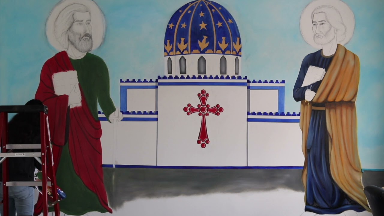 Saint Peter's Cathedral Mural Oil Painting-Mary Nisan