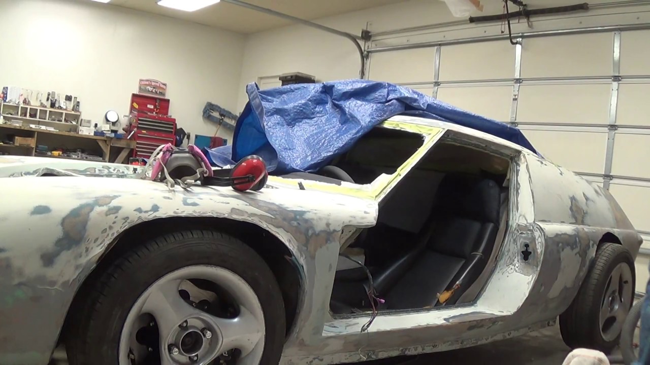 Lotus Europa door install with Banks hinges