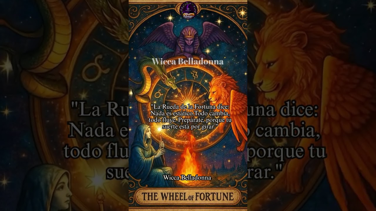 Mensaje rueda de la fortuna #wicca #brujablanca #tarotinteractivo #mensajesdeltarot #tarotdiario