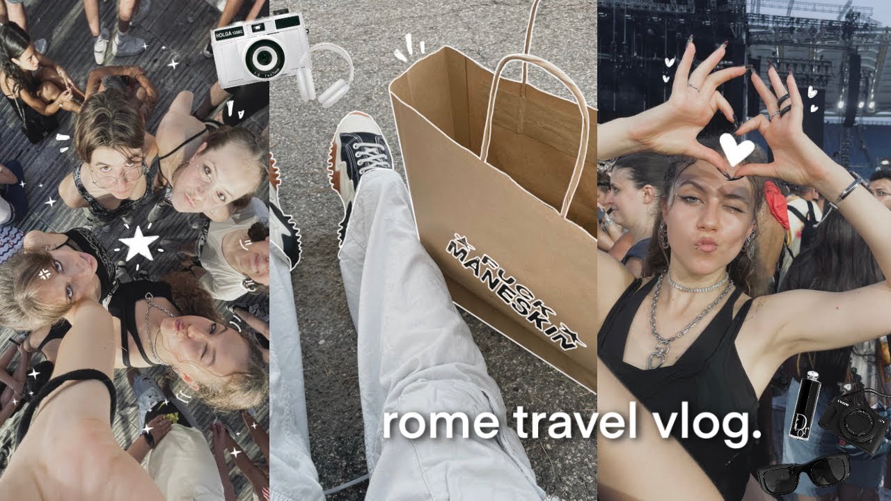 ROME TRAVEL VLOG🍷: måneskin concert, girls trip, korean food etc.