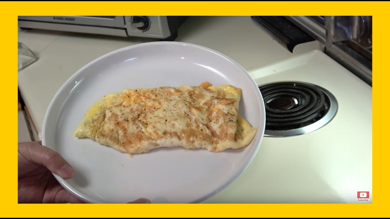 Cooking A 2 Egg Cheese Omelette In Cast Iron Skillet