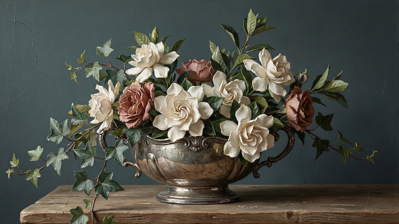 Moody Floral Still Life Oil Paintings | 12 Masterpieces | Frame TV Art 4K Ultra HD (2 Hours)