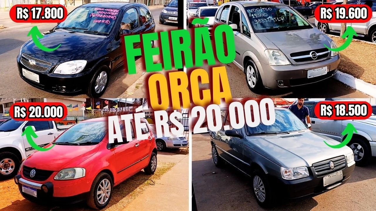 🚗 Carros Usados até R$20 Mil 💸 | Oportunidades no Feirão Orca Brasília