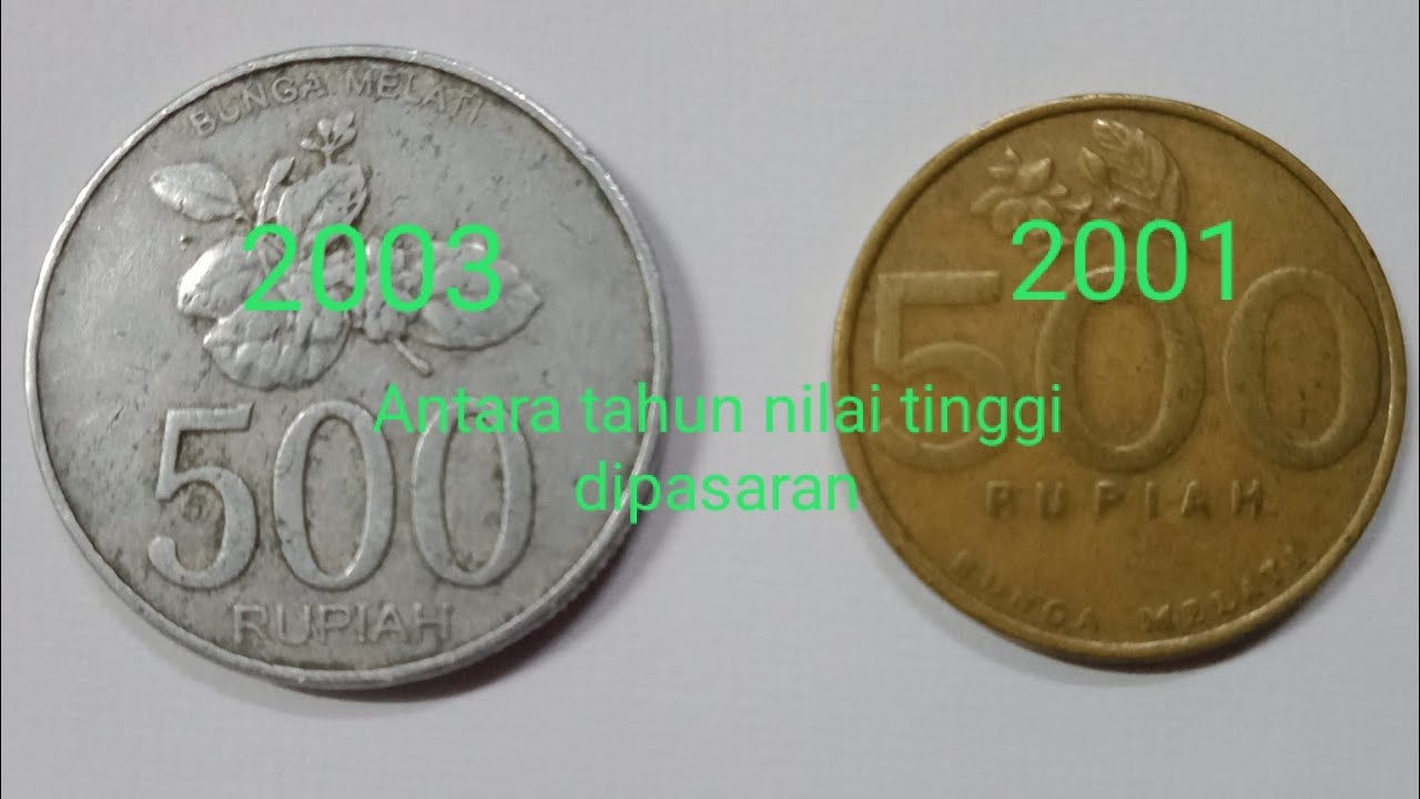 SYILING 500 RUPIAH INDONESIA TAHUN 2001 DAN 2003- MASUK RASA KELUAR TERASA