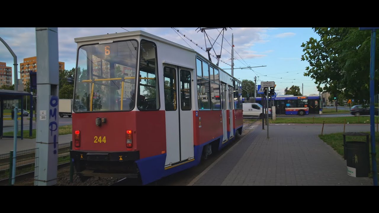 Poland, Bydgoszcz, tram ride from Rondo Fordońskie to Perlowa