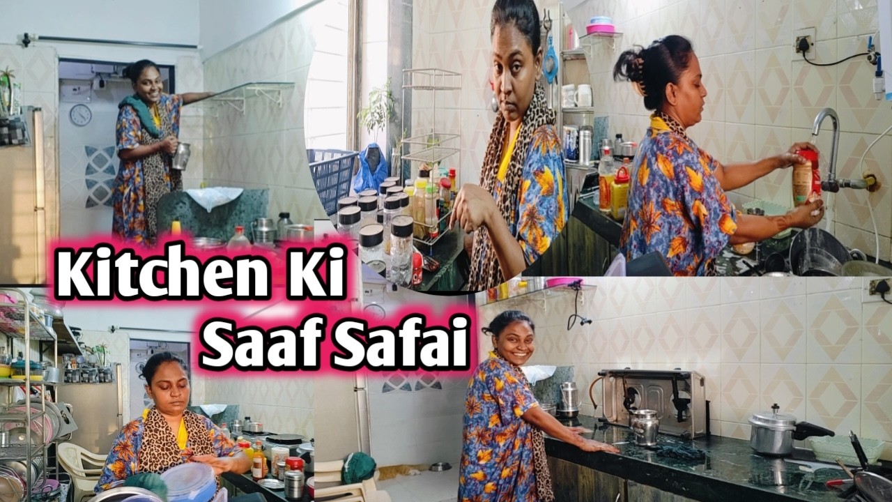 Kitchen Cleaning Time 🫣 Kaise Karti Hu Mai Kitchen Ki Cleaning 🧹How To Clean Kitchen