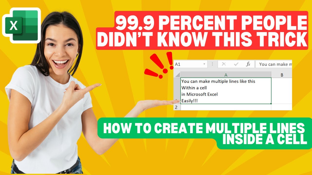 How to Add Mulitiple Lines Inside a Single Cell in Excel