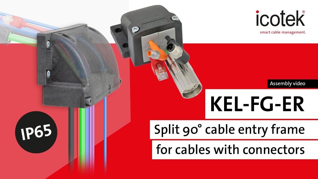 Split IP65 flange enclosure for 90° cable entry KEL-FG-ER | Assembly  | icotek
