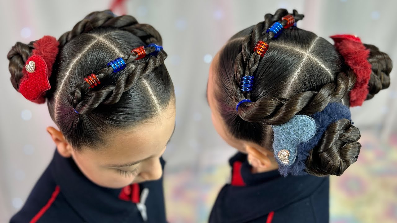 Peinado bonito para la escuela 📚❤️