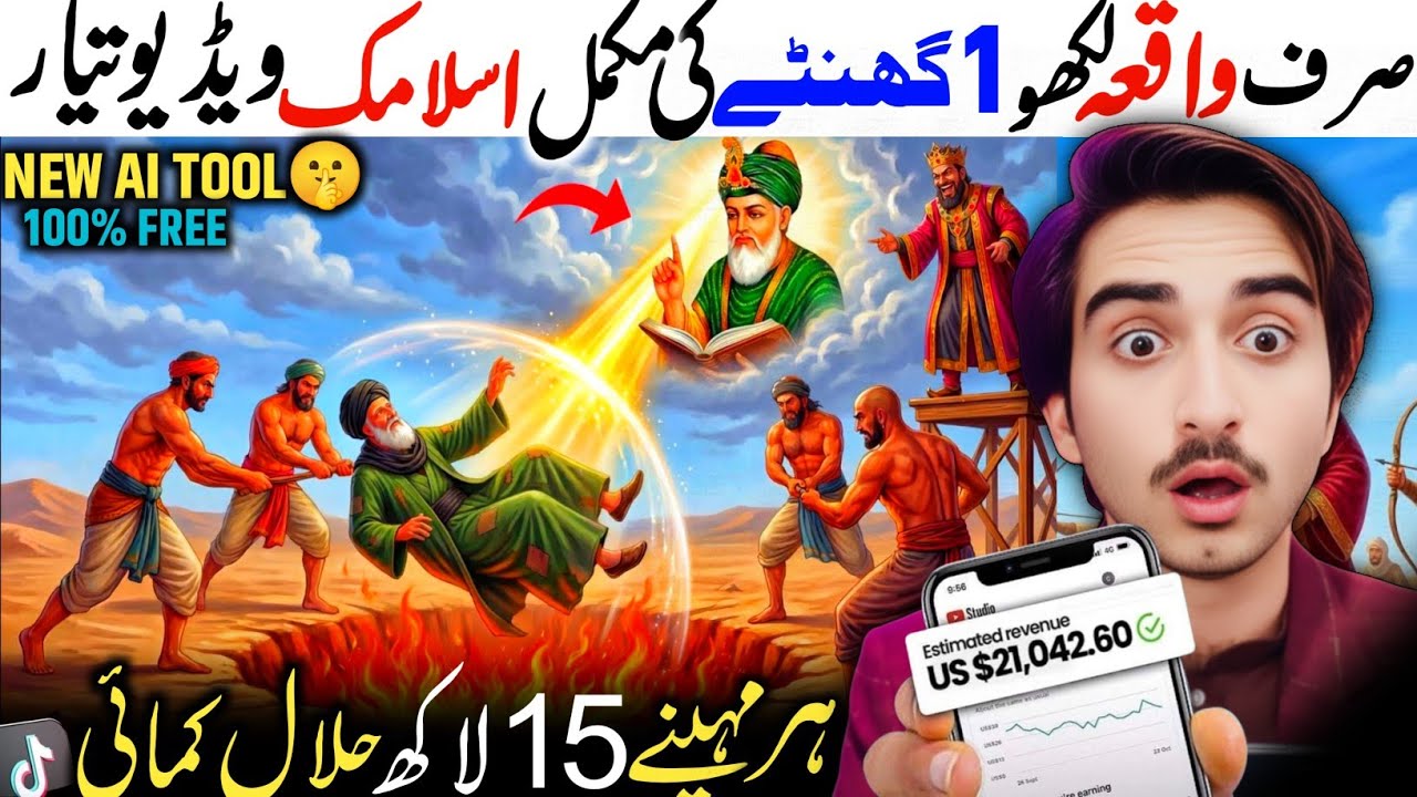 How to Make Viral Islamic Videos Using FREE AI (Step by Step) AI se islamic Long video Kaise Banaye 