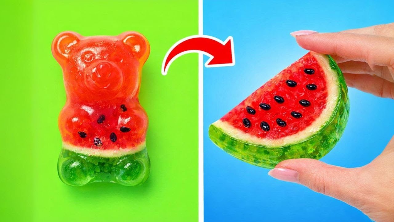 Мы приготовили радужное фруктовое желе! 🍉✨ Простые десерты и вкусные угощения, которые можно сдел...