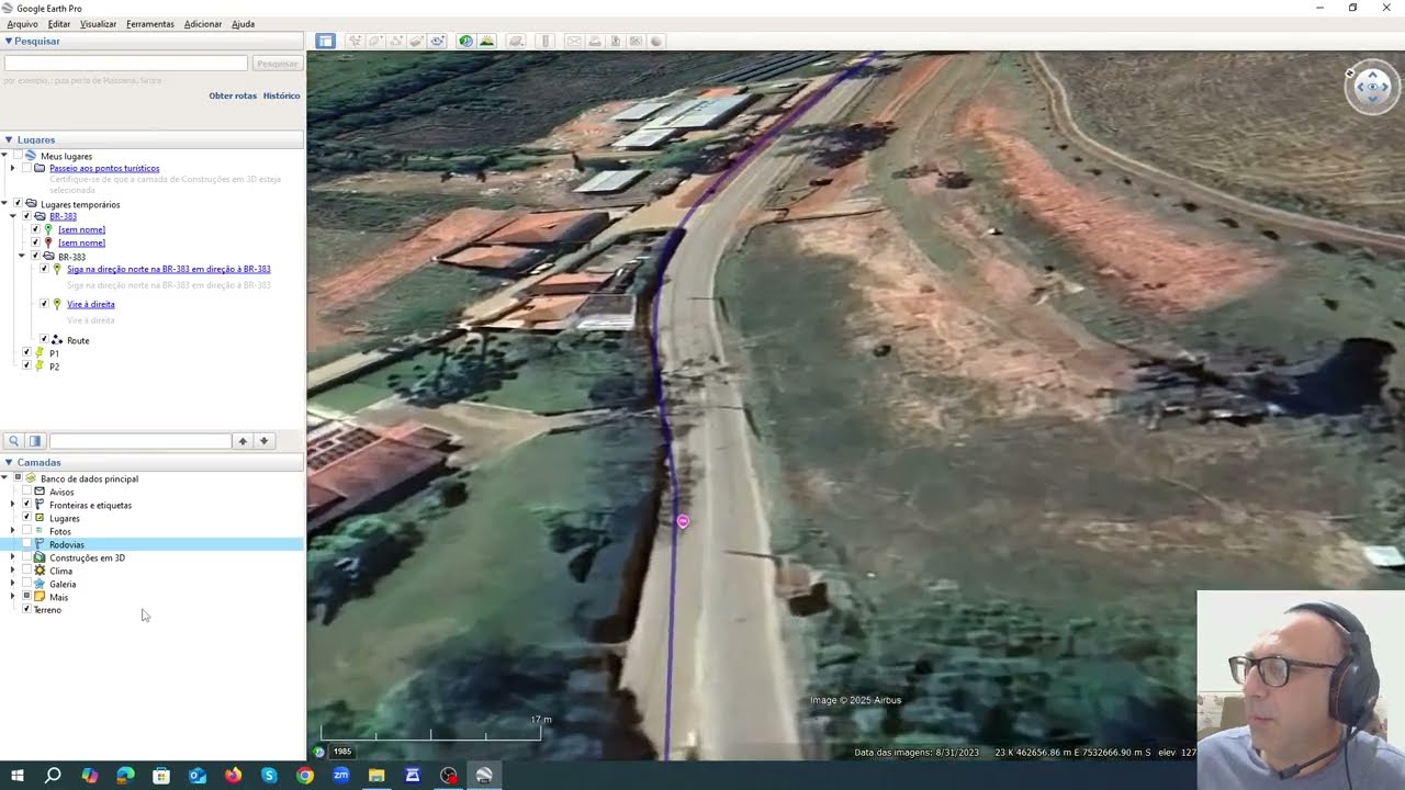 Como sobrevoar uma rota traçada no Google Earth - Tour pela rota