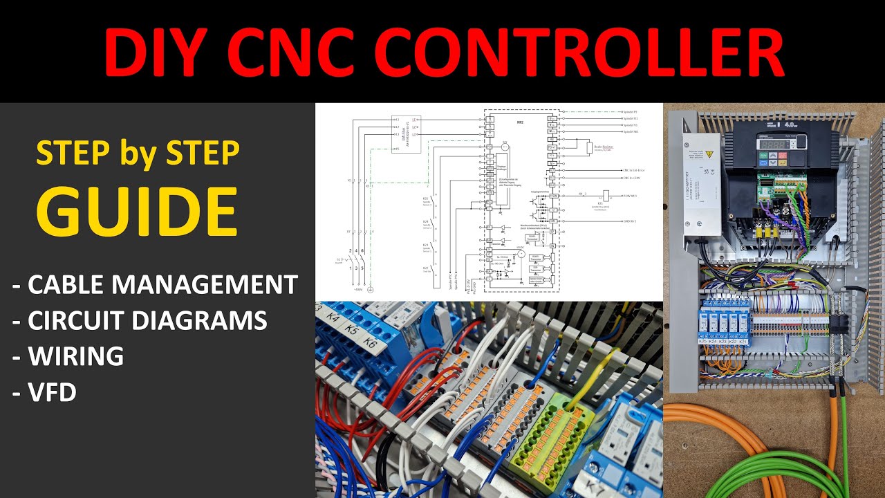 DIY CNC Controller Part 2 - Circuit Diagram, Wiring, ATC VFD, Cable Management