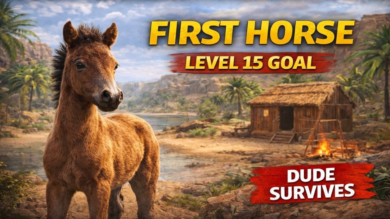 Conan Exiles Gameplay – Leveling to 15 & Training Our First Horse | Survival Progression Ep 2
