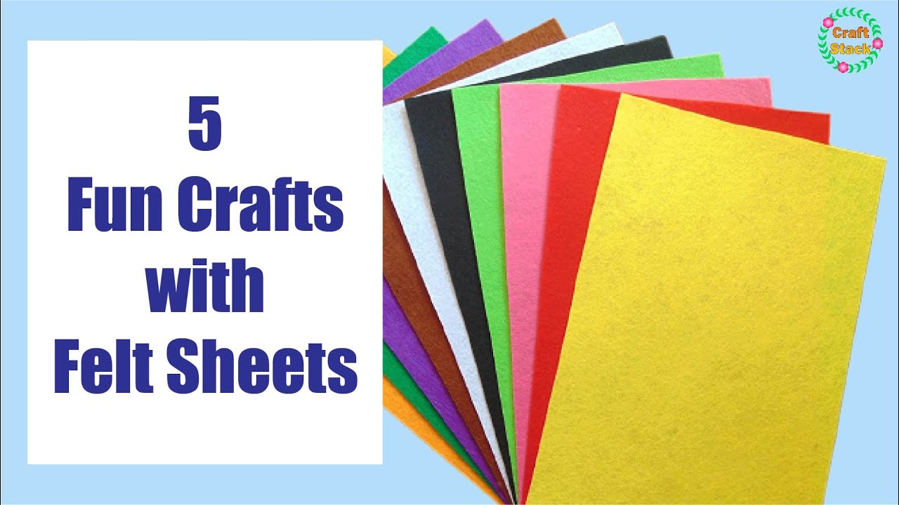5 Fun Crafts with Felt Sheets | @CraftStack