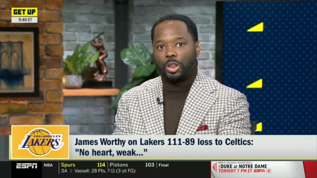 GET UP | Vincent Goodwill reacts to J. Worthy BLAST Lakers after loss to Celtics: 