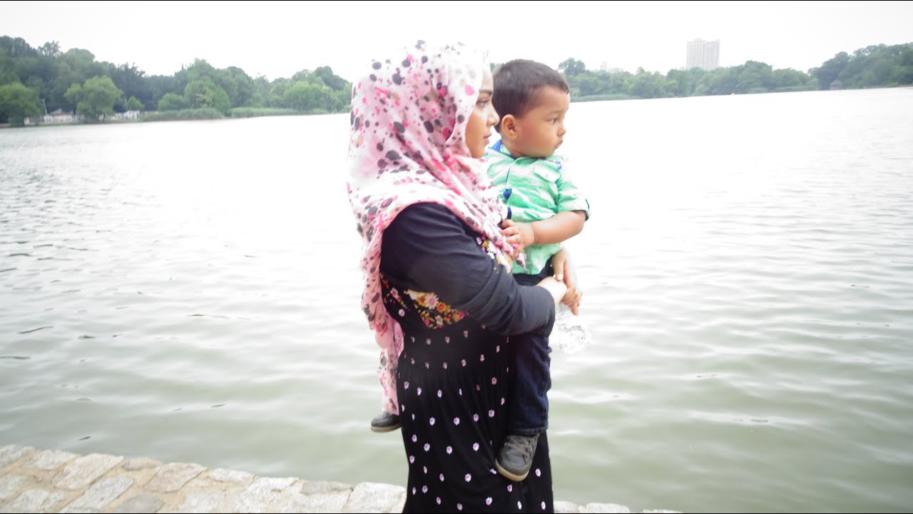 BABY ALMOST FALLS IN THE LAKE!