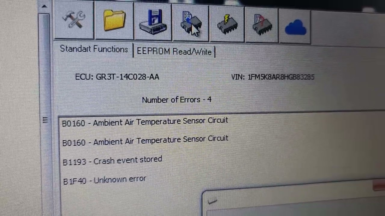 2016 2019 Ford Explorer police Edition Air Bag Module Crash Data Removal Using CarProg By Obd2